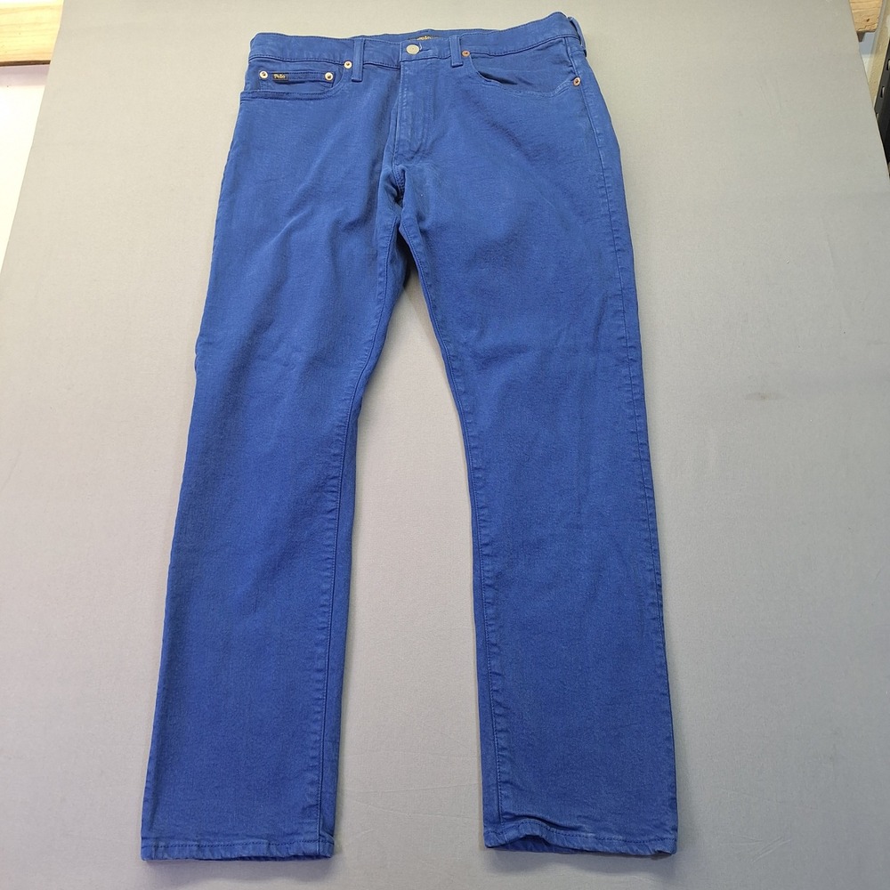 Polo Ralph Lauren Sullivan Slim Jeans Mens 34x30 Royal Blue Stretch Pants